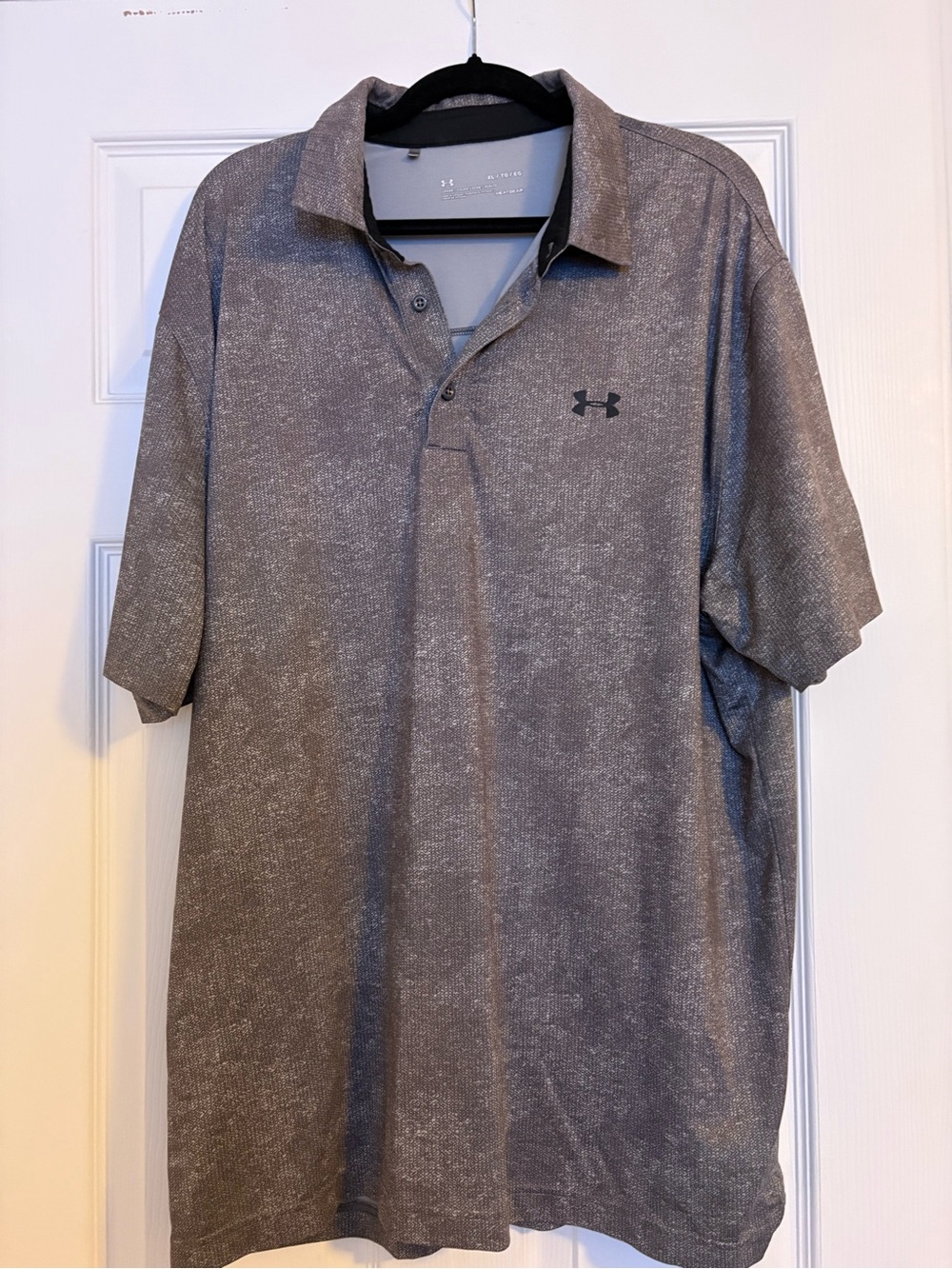 Under Armour Men's Heathered Gray Short-Sleeve Polo